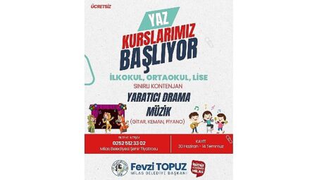 Milas Belediyesi Yaz Kursları İçin Kayıtlar Başlıyor
