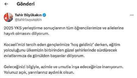 Büyükakın üniversiteyi kazanan öğrencileri tebrik etti