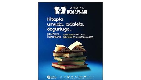 15. Antalya Kitap Fuarı 3 Ekim’de başlıyor