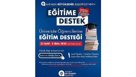 Antalya Büyükşehir’den üniversite öğrencilerine eğitim desteği