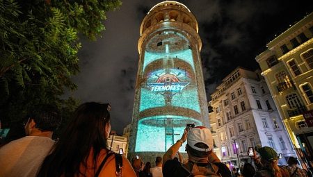 Galata Kulesi TEKNOFEST’in Işığıyla Parladı