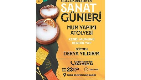 Gölcük Sanat Günleri Mum Yapımı Atölyesi ile Sürecek