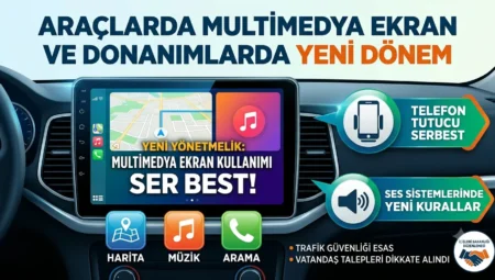 Araçlarda Multimedya Ekran ve Ses Sistemi Yasağı Kalkıyor: Yeni Kurallar Belli Oldu