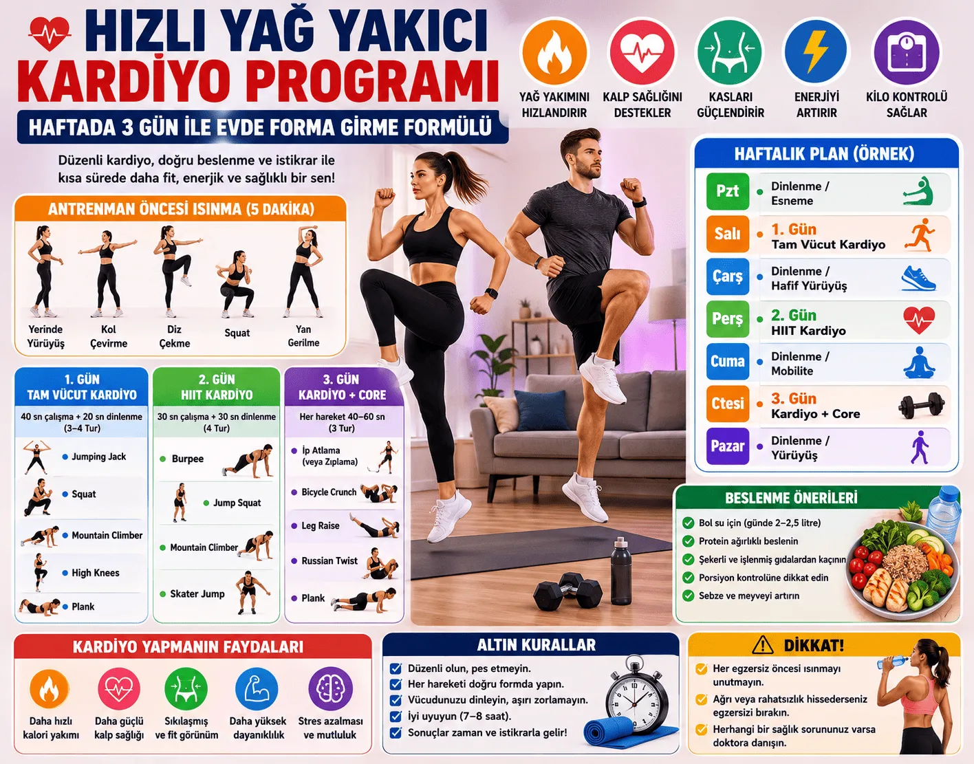 evde kardiyo programı